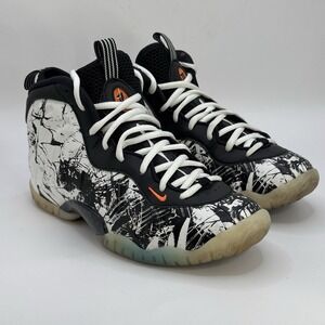 Nike Air Foamposite One Black White Backboard Size 6Y Shoes‎ 644791-011, USED
